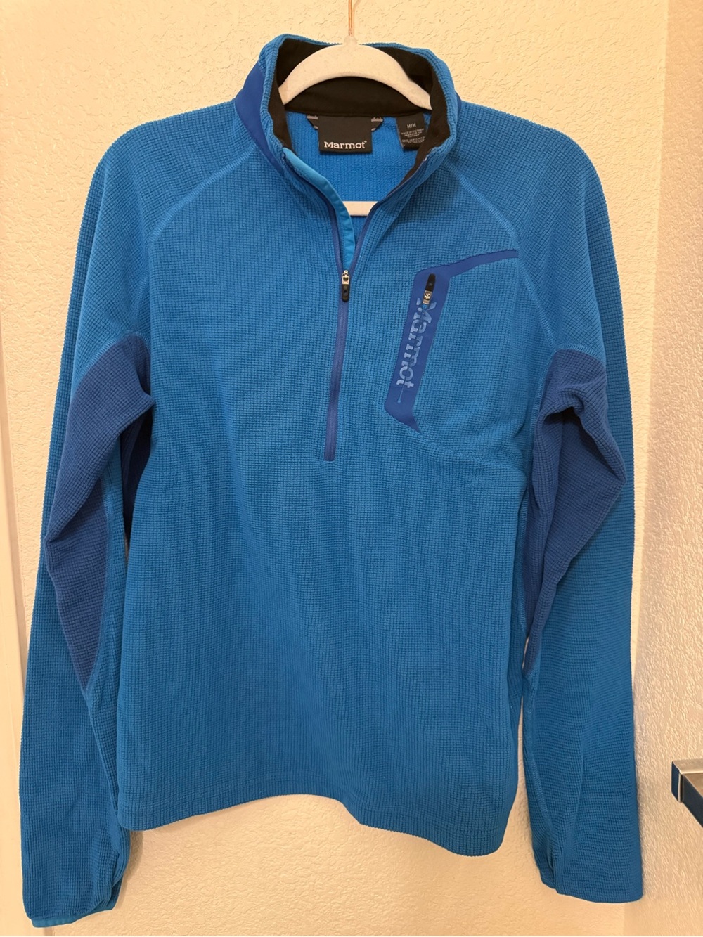Marmot Men's Bright Blue Quarter-Zip Performance Fleece